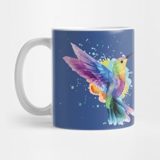 humming bird of watercolor rainbow1 Mug